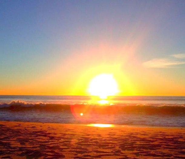 The afternoon sunset at my favorite sand-covered spot, Carlsbad Beach.